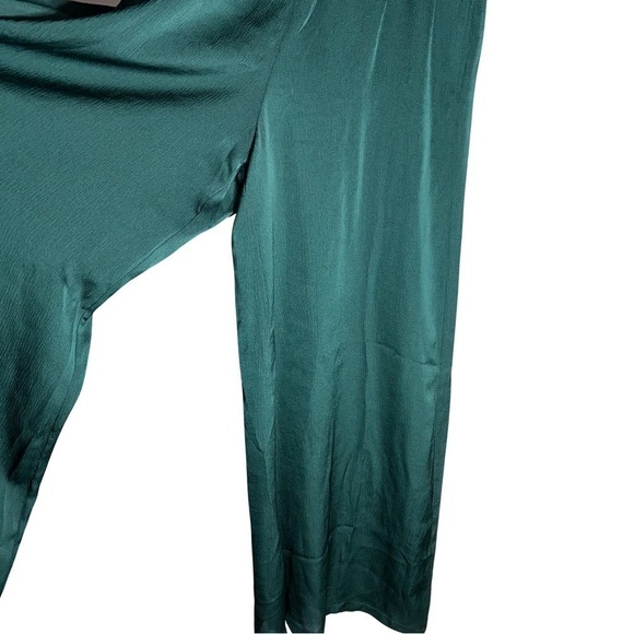 Max Studio Lace Scalloped Sleeveless Jumpsuit Emerald Green - Size S - Picture 2 of 11